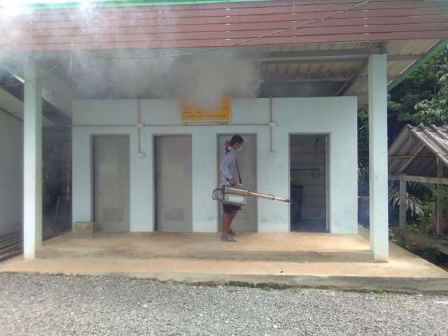 ฉีดพ่นหมอกควันป้องกันโรคไข้เลือดออกในชุมชน ไตรมาส 4/2562