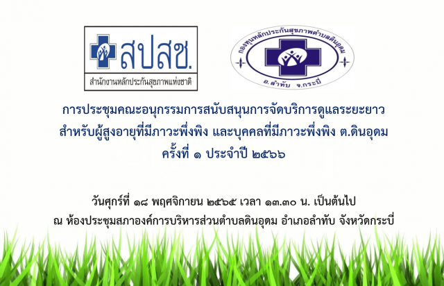 ประชุมคณะอนุกรรมการสนับสนุนการจัดบริการดูแลระยะยาวสำหรับผู้สูงอายุที่มีภาวะพึ่งพิง