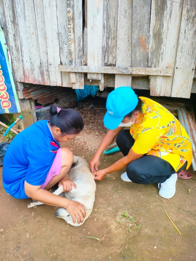 กิจกรรมขึ้นทะเบียน บริการวัคซีนป้องกันโรคพิษสุนัขบ้า ในชุมชน 2565